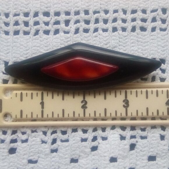 Avant Garde Brooch Black & Brown - 3.75" Wide - Pre Owned Excellent Condition - Picture 5 of 5